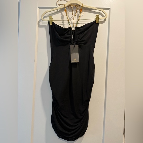 Vix Paula Hermanny Black Mini Dress - Picture 3 of 9